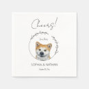 Search for dog cocktail wedding napkins Watercolor