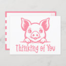 Search for cute pig postcards Thinking of you