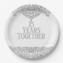 Search for 25th silver anniversary plates White