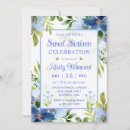 Search for baby blue sweet 16 invitations Watercolor