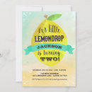 Search for lemonade birthday invitations Watercolor lemon