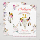 Search for boho cow skull invitations Feathers