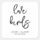 Search for love birds wedding stickers Elegant