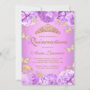 Search for purple butterfly quinceanera invitations Floral