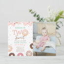Search for two sweet donut birthday invitations Baby girl