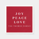 Search for joy of christmas napkins Red