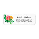 Search for pink flowers return address labels Botanical