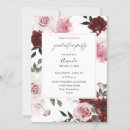 Search for burgundy floral invitations Elegant