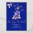 Search for royal blue and rose gold wedding invitations Foil