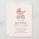 Search for pram baby girl shower invitations Pink