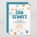 Search for two groovy birthday invitations Retro