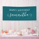 Search for teal birthday banners Girly