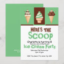 Search for ice cream party invitations Green