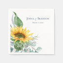 Search for sunflower wedding napkins Greenery