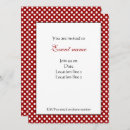 Search for red and white polka dot invitations Retro