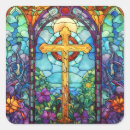 Search for stained glass cross stickers Religion