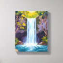 Search for waterfall paintings canvas prints Blue