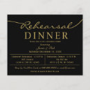 Search for black and gold rehearsal dinner invitations Modern