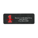 Search for red polka dot return address labels Birthday