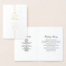 Search for gold foil wedding programs Luxury