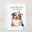 Search for australian shepherd birthday cards Watercolor