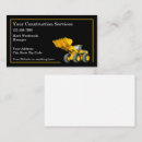 Search for equipment business cards Excavating