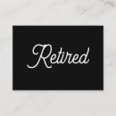 Search for retirement business cards Retired