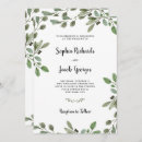 Search for olive leaf wedding invitations Black and white