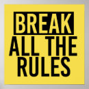 Search for break the rules posters Typography