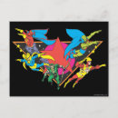 Search for powers postcards Justice league heroes