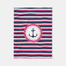 Search for navy blue and pink blankets Nautical