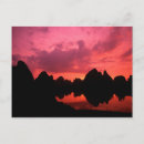 Search for colourful sunset postcards Silhouette