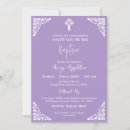 Search for lilac christening invitations Purple