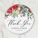 Search for christmas wedding favour tags Poinsettia