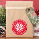 Search for red with white snowflakes stickers Merry christmas