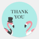 Search for flamingo wedding stickers Thank you
