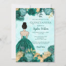 Search for teal and gold quinceanera invitations Glitter