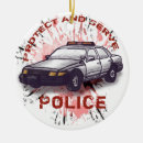 Search for police car christmas tree decorations Cop