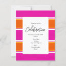 Search for hot pink orange invitations Modern