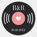 Search for rock and roll wedding stickers Retro