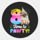 Search for pug birthday stickers Party
