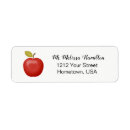 Search for red apple return address labels School
