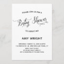 Search for elegant calligraphy baby shower invitations Simple