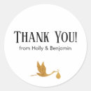 Search for white and gold baby shower stickers Thank you