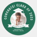 Search for round graduation stickers Green