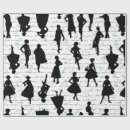 Search for vintage dress wrapping paper Retro