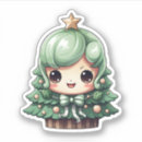 Search for cartoon christmas tree stickers Xmas