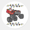 Search for kids monster truck stickers Santa