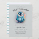 Search for penguin baby boy shower invitations Baby its cold outside