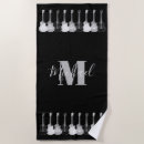 Search for guitar beach towels Black and white